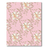 Blush Pink Lily Floral Vintage Rug