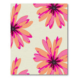 Vibrant Pink Orange Floral Area Rug