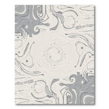 Grey Abstract Swirl Area Rug