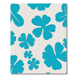 Teal Floral Silhouette Area Rug