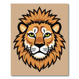 Bold Cartoon Lion Face Area Rug