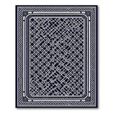 Intricate Black White Geometric Lattice Black and White Rug