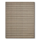 Brown Tan Woven Stripe Heritage Rug