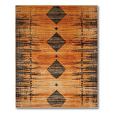Terracotta Diamond Geometric Southwestern Rug