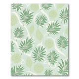 ODIKA Sage Green Washable Tropical Palm Leaf Rug - Low Pile Non-Slip Area Rug