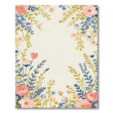 ODIKA Floral Washable Area Rug, Low Pile Non-Slip Botanical Rug for Living Room