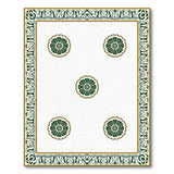 Ornate Green Floral Persian Green Area Rug