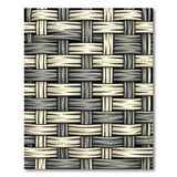Grey Basketweave Woven Area Rug