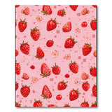 Cute Strawberry Pink Fruit Pattern Area Rug