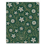 Emerald Green Daisy Medallion Area Rug