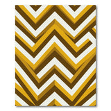 Yellow Vibrant Yellow Zigzag Geometric Area Rug
