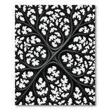 Intricate Black White Fractal Area Rug