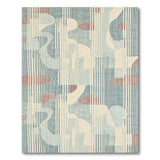 Teal Abstract Stripe Woven Area Rug