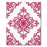 Ornate Red Floral Area Rug