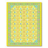 Multi-color and Patterns Vibrant Yellow Geometric Diamond Area Rug