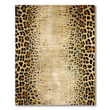 Distressed Leopard Print Area Rug