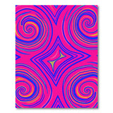 Multi-color and Patterns Vibrant Pink Swirl Abstract Area Rug