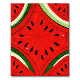 Pixelated Watermelon Fruit Pattern Area Rug
