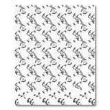 Abstract Black White Dancing Figures Area Rug