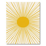 Radiant Yellow Sunburst Area Rug