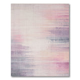 Distressed Vintage Pink Purple Streak Area Rug