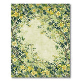 Yellow Floral Vine Frame Rug