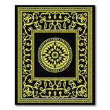 Ornate Yellow Medallion Persian Area Rug