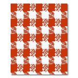 Bold Red Houndstooth Plaid Area Rug
