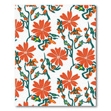 Floral Vintage Vibrant Red Floral Pattern Area Rug