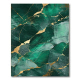 Emerald Green Gold Vein Abstract Abstract Area Area Rug