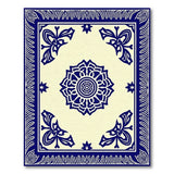 Traditional Persian Blue and Teal Navy Blue Mandala Persian Area Rug