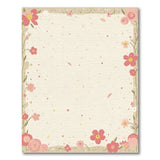 Blush Pink Floral Embroidery Border Rug