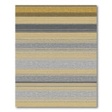 Gold Black Gray Striped Area Rug