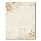 Beige Watercolor Leaf Area Rug
