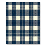Blue and Teal Navy Blue Checkered Washable Area Rug