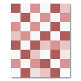 Pink Checkered Geometric Area Rug