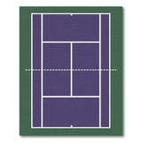 Purple Tennis Court Area Rug