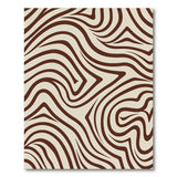 Brown and Tan Wavy Brown Zebra Stripe Area Rug