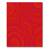 Fiery Red Swirl Abstract Area Rug