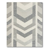 Grey Modern Grey Chevron Geometric Area Rug