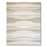 Beige Undulating Waves Abstract Area Rug