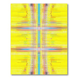 Vibrant Yellow Pixel Dot Matrix Area Rug