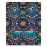 Rainbow Bicycle Reef Washable Area Rug