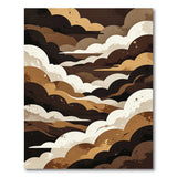 Brown Tan Layered Clouds Area Rug