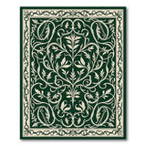 Elegant Green Persian Floral Paisley Rug