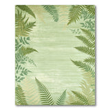 Sage Green Fern Frond Area Rug
