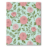Blush Pink Roses Vintage Floral Area Rug