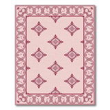 Pink Traditional Persian Elegant Pink Floral Persian Area Rug