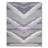 Purple Grey Chevron Stripe Area Rug