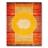 Bold Geometric Sun Circle Area Rug